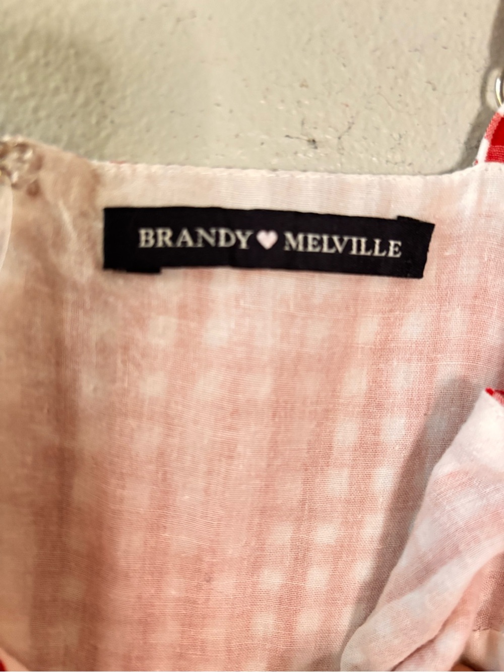 Brandy Melville Red Gingham Mini Dress OS Coquette - Picture 5 of 6